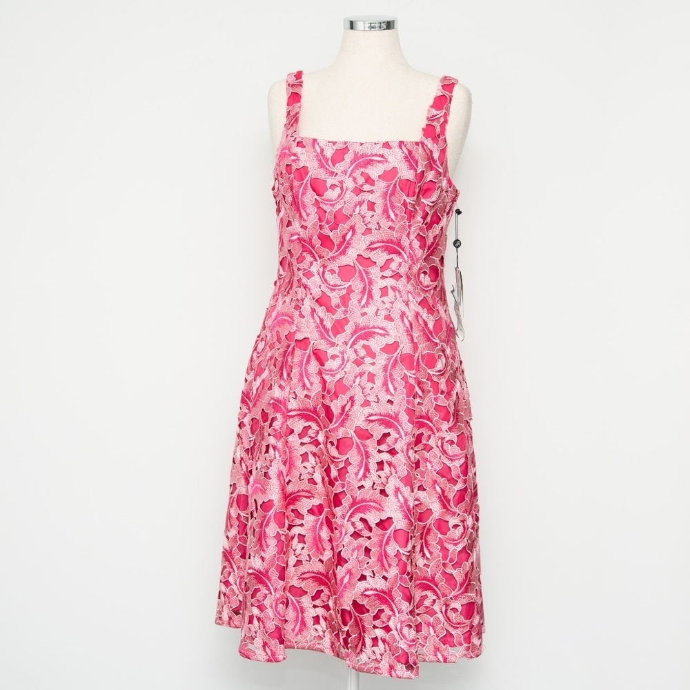 Adrianna Papell – Embroidered Fit & Flare Dress - Picture 2 of 14